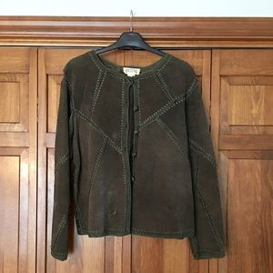 Green suede jacket